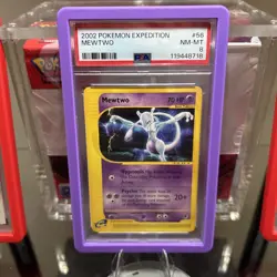 2002 POKEMON EXPEDITION #56 MEWTWO PSA 8 - Image 1