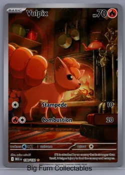 Vulpix Illustration Rare Pokemon Mega Evolution 138/132 Near Mint Centered - Image 1