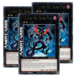 3x NUMBER 96: DARK MIST • (Numero 96: Nebbia Oscura) • Rara • GEIM EN052 YUGIOH! - Image 1