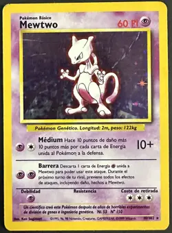Pokemon Card - Mewtwo Holo Rare Base Set 10/102 - Image 1