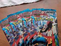 3 Packs Pokemon Card JPN Scarlet Violet Booster 4pack Mega Brave M1L 2025 NM New - Image 3
