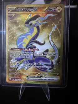 Pokemon TCG Miraidon EX Scarlet & Violet Base Set Hyper Rare Card 253/198 Holo - Image 1