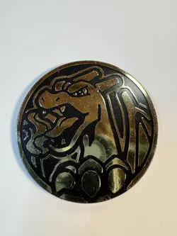 Official Pokemon Coin Charizard Trading Card Game Flipping Coin TCG Silver - Image 1