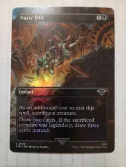 MTG Nasty End Borderless Foil C 0416 LTR Card The Lord Of The Rings NM - Image 1
