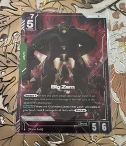 Gundam TCG Card Game Big Zam Alternate Art Foil GD01-027 R+ - Image 1