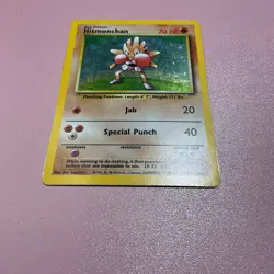 Pokemon TCG Hitmonchan Base Set Holo Unlimited Rare Card 7/102 - Image 2