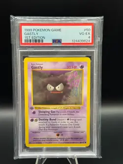 1999 POKEMON 50 GASTLY 1ST EDITION PSA 4 Graded Card BASE SET - Image 2