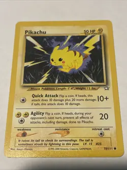 Pokemon Pikachu TCG Neo Genesis 1st Edition Common Card 70/111 LP - Image 1