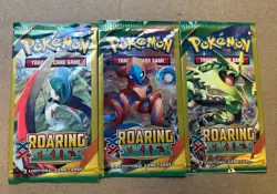 1 Pack Pokemon Cards: Sealed Roaring Skies 3 Card Booster Pack *Random Artwork* - Image 1