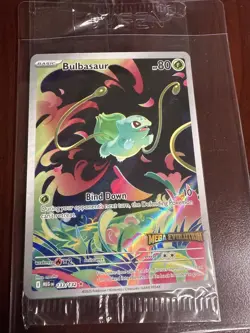 Pokemon Card Bulbasaur 133/132 Mega Evolution Stamped Promo Sealed - Image 1