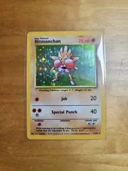 Hitmonchan 007/102 Base Set Holo Rare Vintage 1999 Pokemon TCG Card LP - Image 1