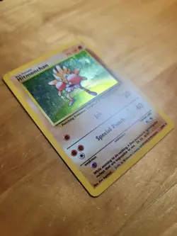 Hitmonchan 007/102 Base Set Holo Rare Vintage 1999 Pokemon TCG Card LP - Image 2