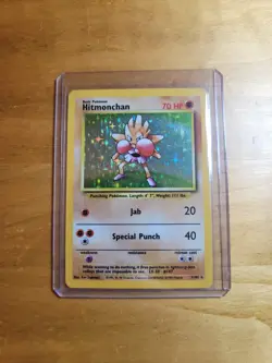Hitmonchan 007/102 Base Set Holo Rare Vintage 1999 Pokemon TCG Card LP - Image 4
