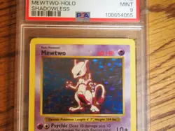 Pokemon 1999 Shadowless Base Mewtwo rare foil card, PSA 9 - Image 4