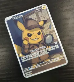 Custom Pokemon Card Detective Pikachu - Image 1