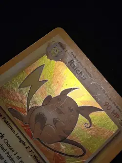 Pokemon TCG Raichu Fossil Holo Rare Card 14/62-MP - Image 3