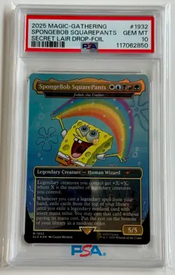 MTG SpongeBob SquarePants FOIL PSA 10 GEM MINT SpongeBob Magic Card SLD #1932 - Image 1