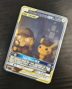 Custom Pokemon Card Detective Psyduck & Pikachu 2/2 - Image 1