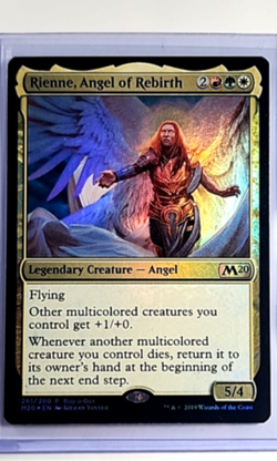 MTG Magic The Gathering M20 Buy A Box Promo Foil #281 Rienne Angel of Rebirth LP - Image 1