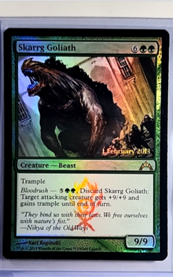 2013 MTG Magic The Gathering GTC Release Promo Foil #133 Skarrg Goliath LP - Image 1