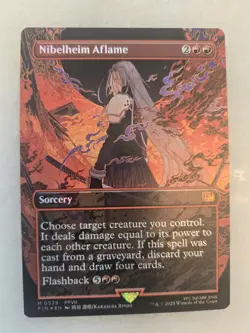 MTG Borderless FOIL Nibelheim Aflame Extended Art Mythic (0339) Final Fantasy - Image 1