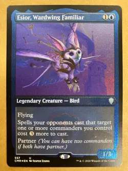 MTG 1x FOIL ETCHED Esior, Wardwing Familiar # 557 Commander Legends Magic x1 NM - Image 1