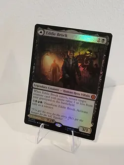 FOIL Eddie Brock Venom, Lethal Protector M MTG Marvel's Spider-Man SPM 0055 - Image 1