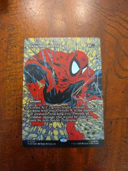 Arachnogenesis (Borderless Foil) Mythic MTG Spider-Man Eternal - Image 1