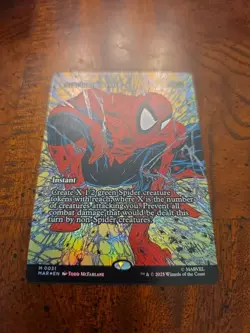 Arachnogenesis (Borderless Foil) Mythic MTG Spider-Man Eternal - Image 2