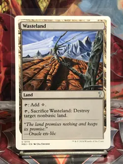 Wasteland (Non-foil) [White Border] Mystery Booster 2 0115 Uncommon MTG - Image 1
