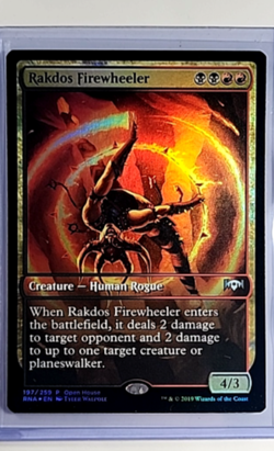MTG Magic The Gathering Open House Full Art Promo Foil #197 Rakdos Firewheeler - Image 1