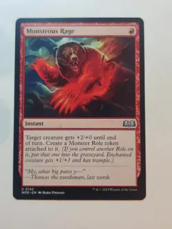 Monstrous Rage Wilds of Eldraine Regular MTG - Image 1