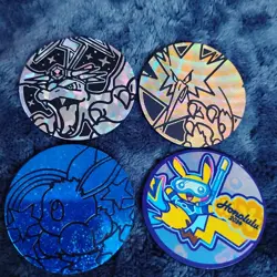 Pokemon 2024 Worlds Honolulu Pikachu, Charizard, Zapdos & Eevee Flip Coin Lot NM - Image 2