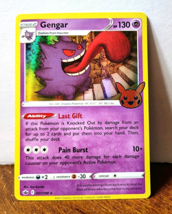 POKEMON GENGAR 057/198 HOLO RARE TRICK OR TRADE HALLOWEEN LP - Image 1