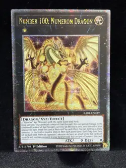 Yugioh - Number 100: Numeron Dragon (QCR) - RA01-EN039 - Near Mint - Image 1