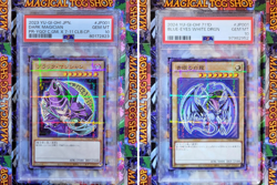 Yugioh Blue-Eyes White Dragon 711D-JP001 Dark Magician Prismatic Promo PSA 10 - Image 1