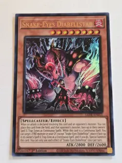 Snake-Eyes Diabellstar LEDE-EN011 Ultra Rare Yugioh 1st Edition Mint - Image 1