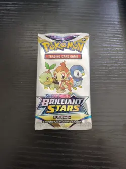 Pokemon Card - Brilliant Stars - Fun Pack - 3 Cards - Factory Sealed - Image 1