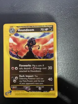 Pokemon Card - Houndoom Aquapolis 15/147 WOTC Regular Non Holo Rare - NM - Image 1