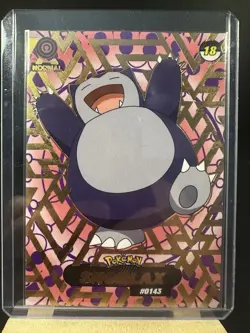 2025 POKEMON STAINED GLASS Crystal Card #E18 SNORLAX SHADOW - Image 1