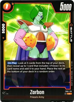 Dragon Ball Super Zarbon FB01-116 Regular Common Card - Image 1