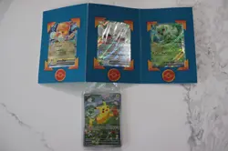 Pokemon Paldea Adventure Chest 3 Card Promo Plus 4 Card Pack Pikachu New Sealed - Image 1