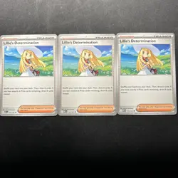 Pokemon TCG Lillie's Determination Trainer Card 119/131 Set of 3 - Image 1
