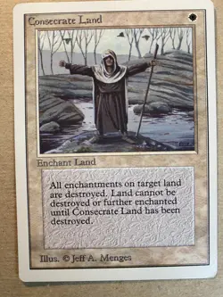MTG 1x Consecrate Land Unlimited OLD SCHOOL Magic the Gathering Card x1 LP - Image 1