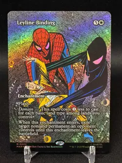 Leyline Binding (Borderless FOIL) - Marvel Eternal-Legal (MAR) MTG - NM - Image 1