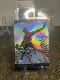 NM Borderless Foil Heroic Intervention, MTG, Marvel's Spider-Man, Magic, 34 - Image 1