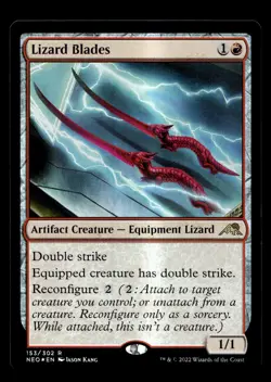 Lizard Blades 153 Foil R Promo Pack: Kamigawa: Neon Dynasty - Image 1