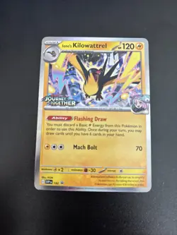 Pokemon Iono's Kilowattrel 182 SVP Black Star Promo Scarlet Violet Holo Stamped - Image 1
