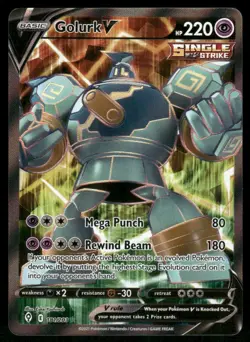 Golurk V (Full Art) 181/203 Ultra Rare Holo NM Pokemon SWSH07: Evolving Skies - Image 1