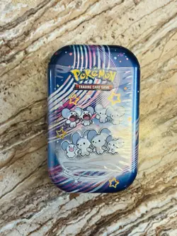 MAUSHOLD TIN - Pokemon Scarlet & Violet Paldean Fates Mini Tin SEALED IN HAND - Image 1